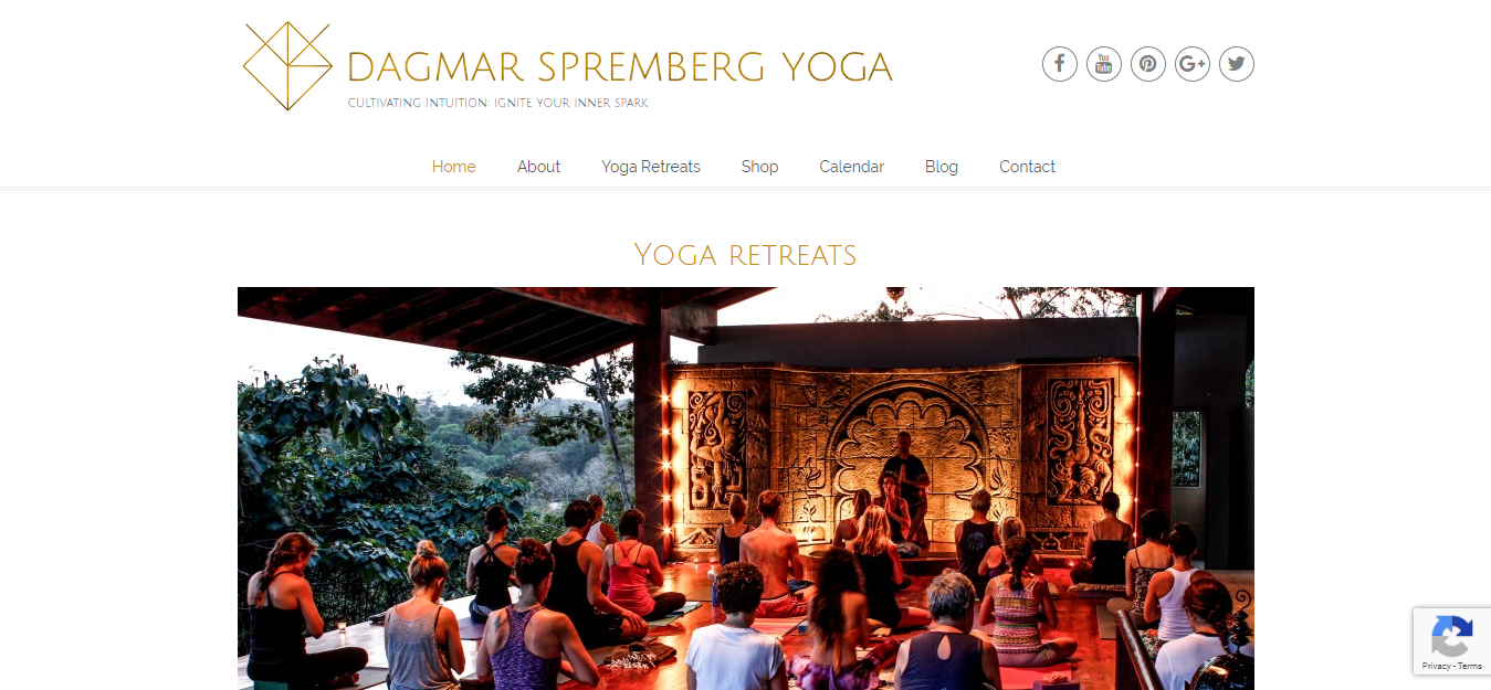 Yoga Trainer Website Design Examples (Dagmar Spremberg Yoga) - SmallBusinessWeb