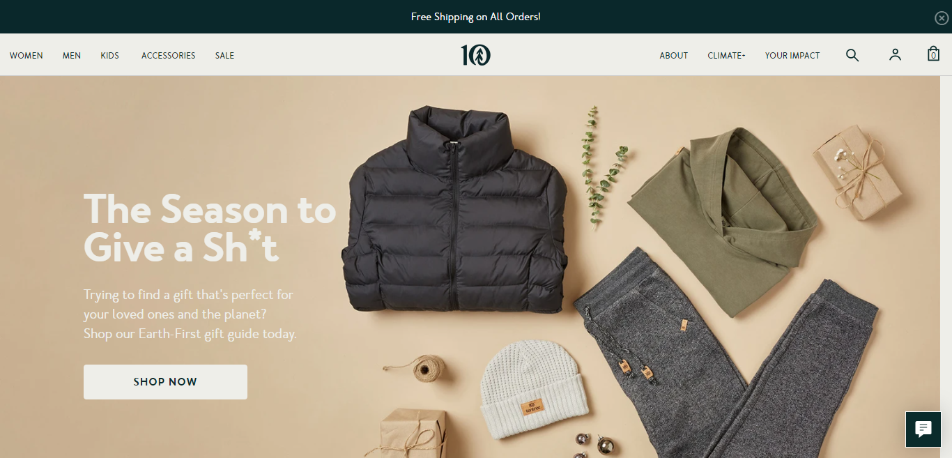 Small Website Businesses from Canada in 2023 - Fashion (Tentree) - SmallBusinessWeb