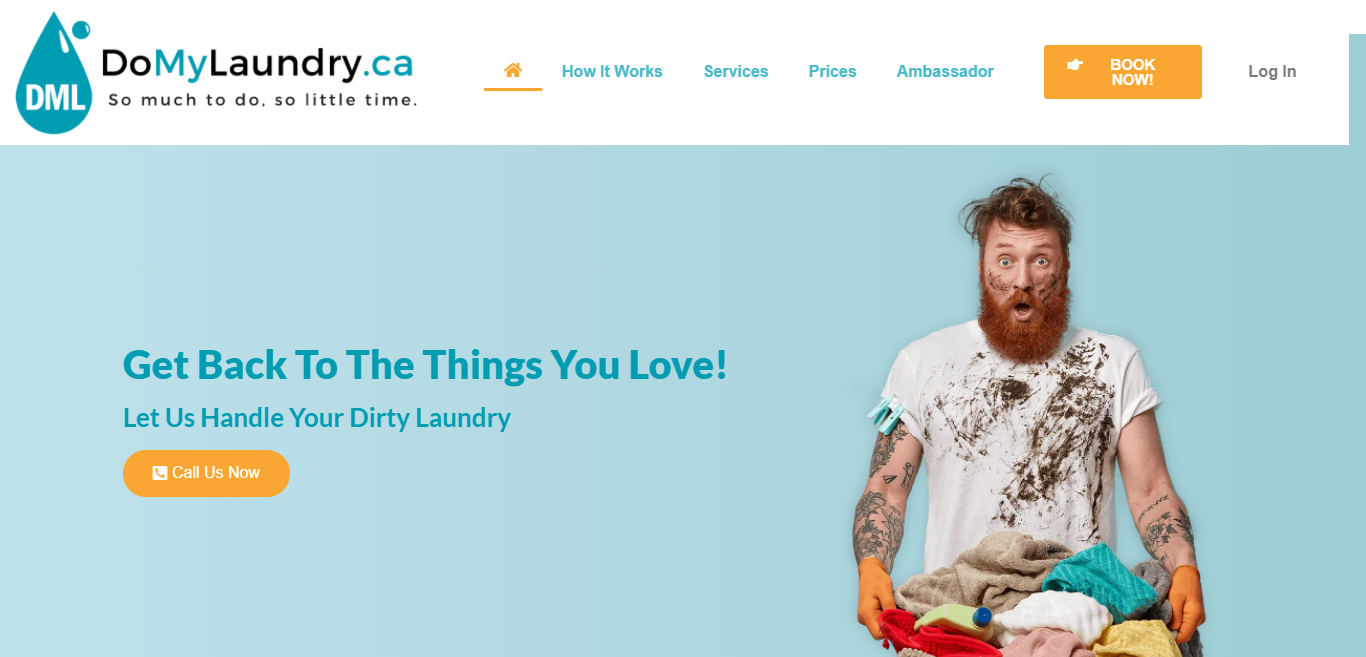 Small Website Businesses from Canada in 2023 - Laundry Services (DoMyLaundry.ca) - SmallBusinessWeb