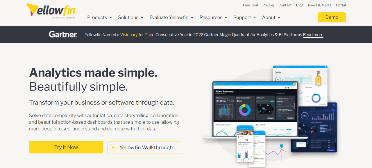 SmallBusiness Data Insights Tool (Yellowfinbi) -SmallBusinessWeb
